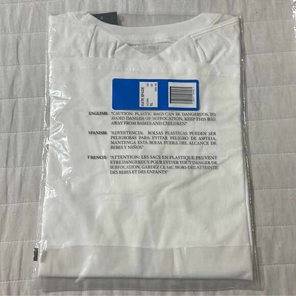 kate spade XS & XL White Watermelon Slice Print Short Sleeve Crew Tee - Picture 9 of 9